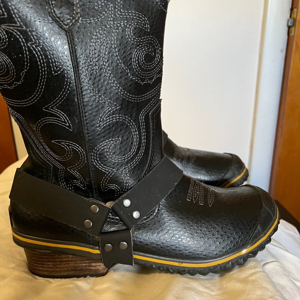 Sorel Black Western Boots Size 9